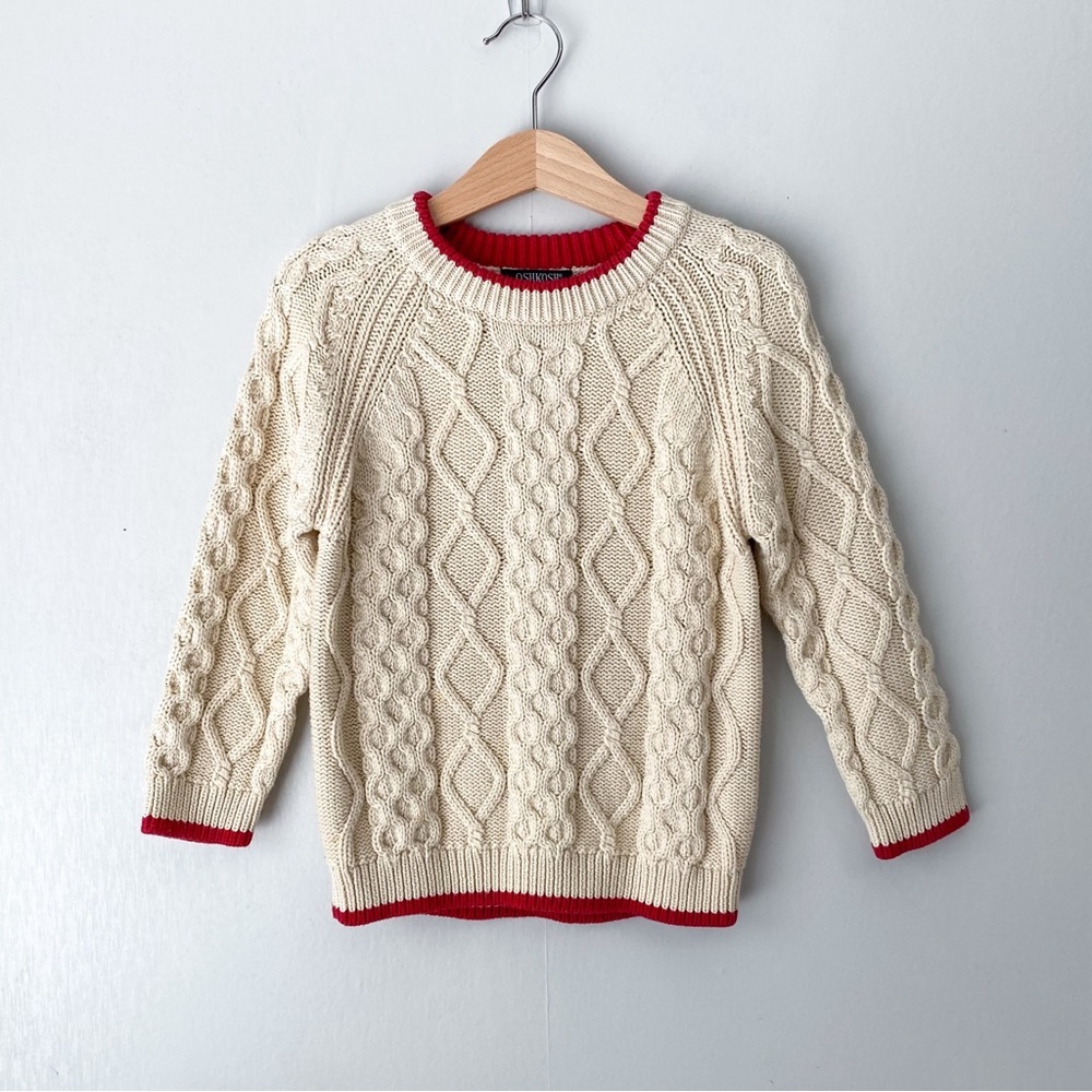 Y2K OshKosh B'Gosh Cable Knit Fisherman Sweater 4T